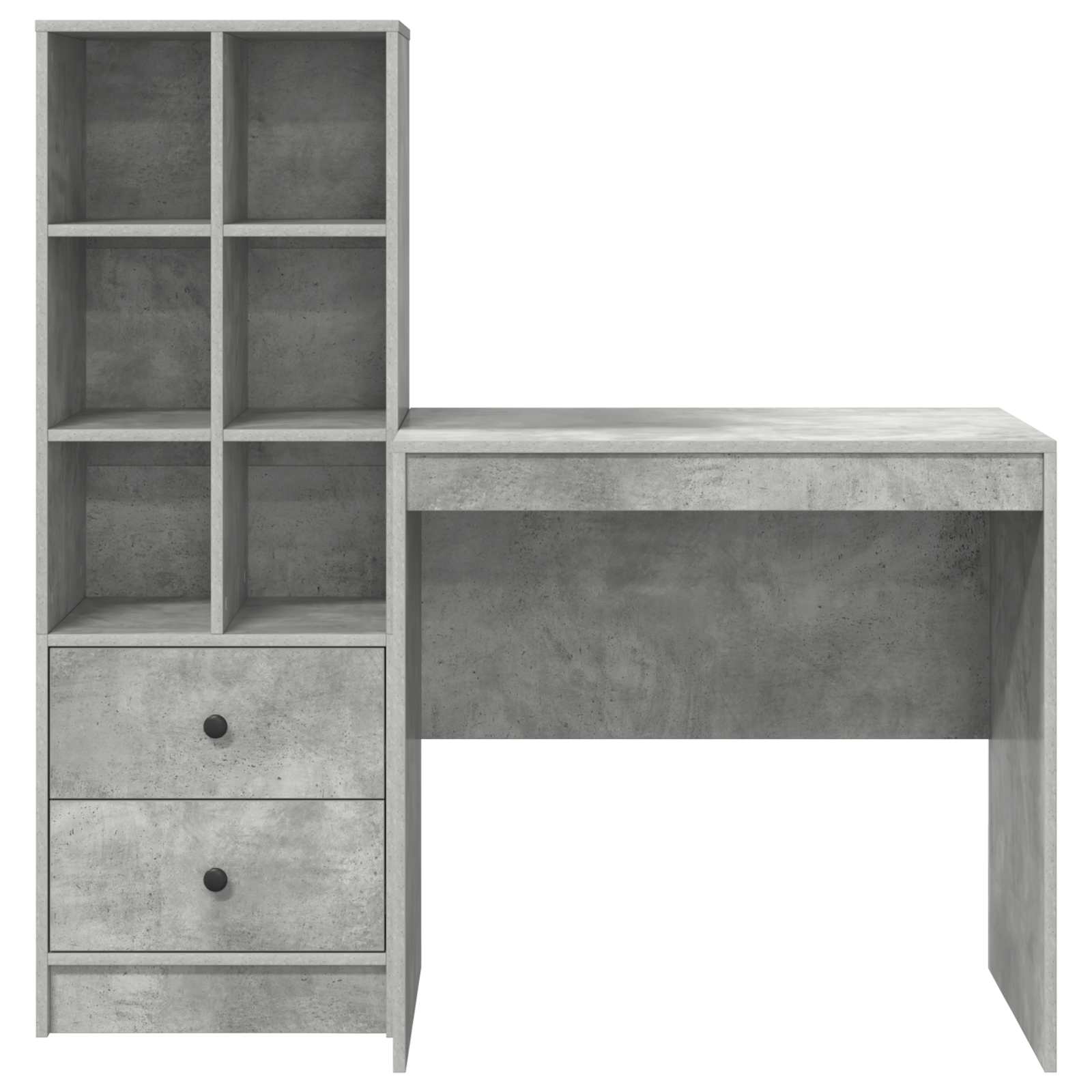 Bureau Gris béton 125,5 x 50 x 127 cm 2 pc - XIOS