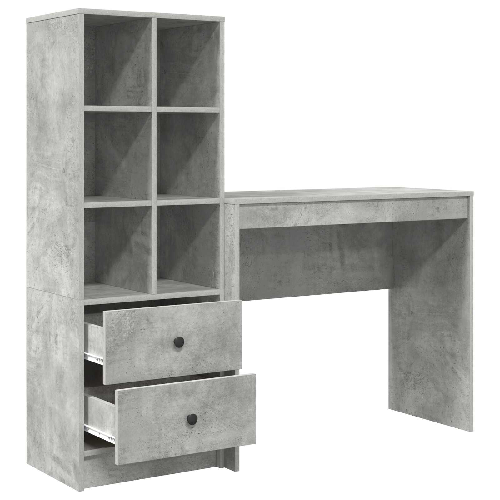 Bureau Gris béton 135,5 x 40 x 127 cm 2 pc - XIOS