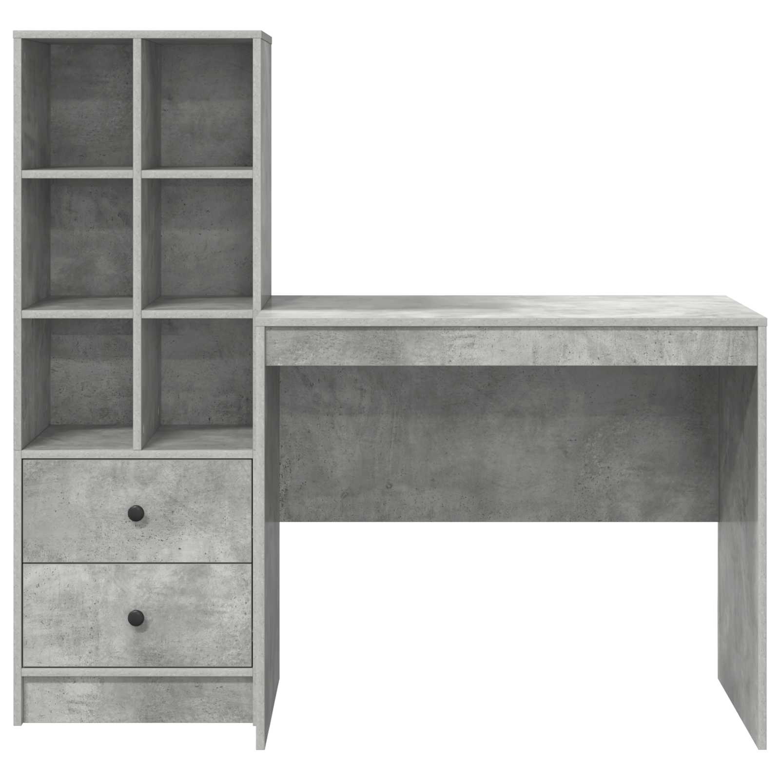 Bureau Gris béton 135,5 x 50 x 127 cm 2 pc - XIOS