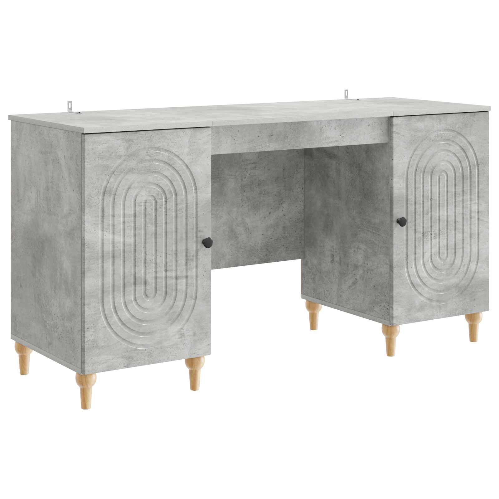 Bureau Gris béton 142,5 x 50 x 75 cm Bois d'ingénierie - XIOS
