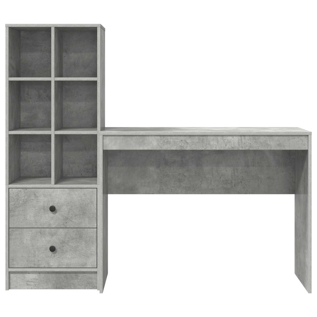 Bureau Gris béton 145,5 x 40 x 127 cm 2 pc - XIOS