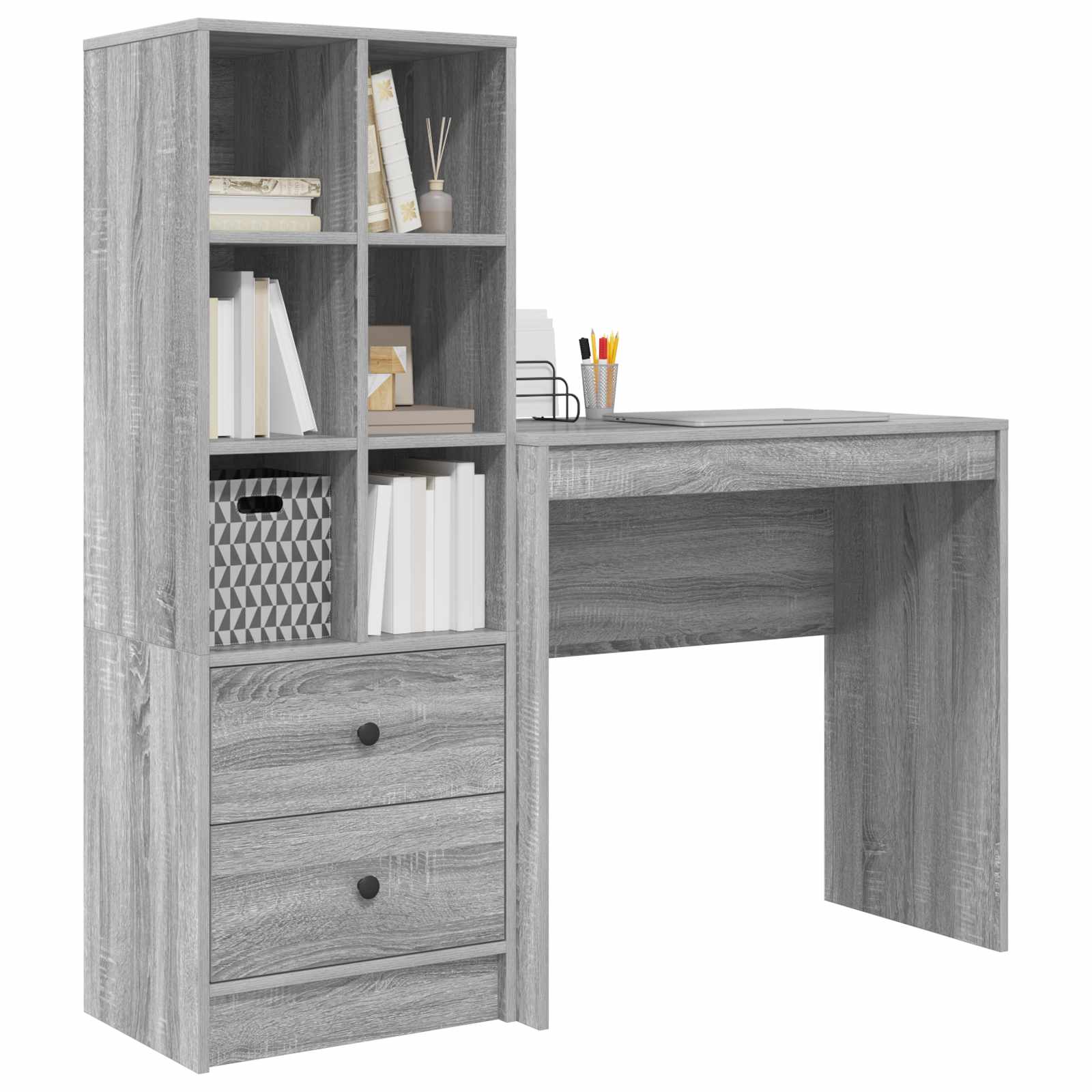 Bureau Gris Sonoma 125,5 x 40 x 127 cm 2 pc - XIOS