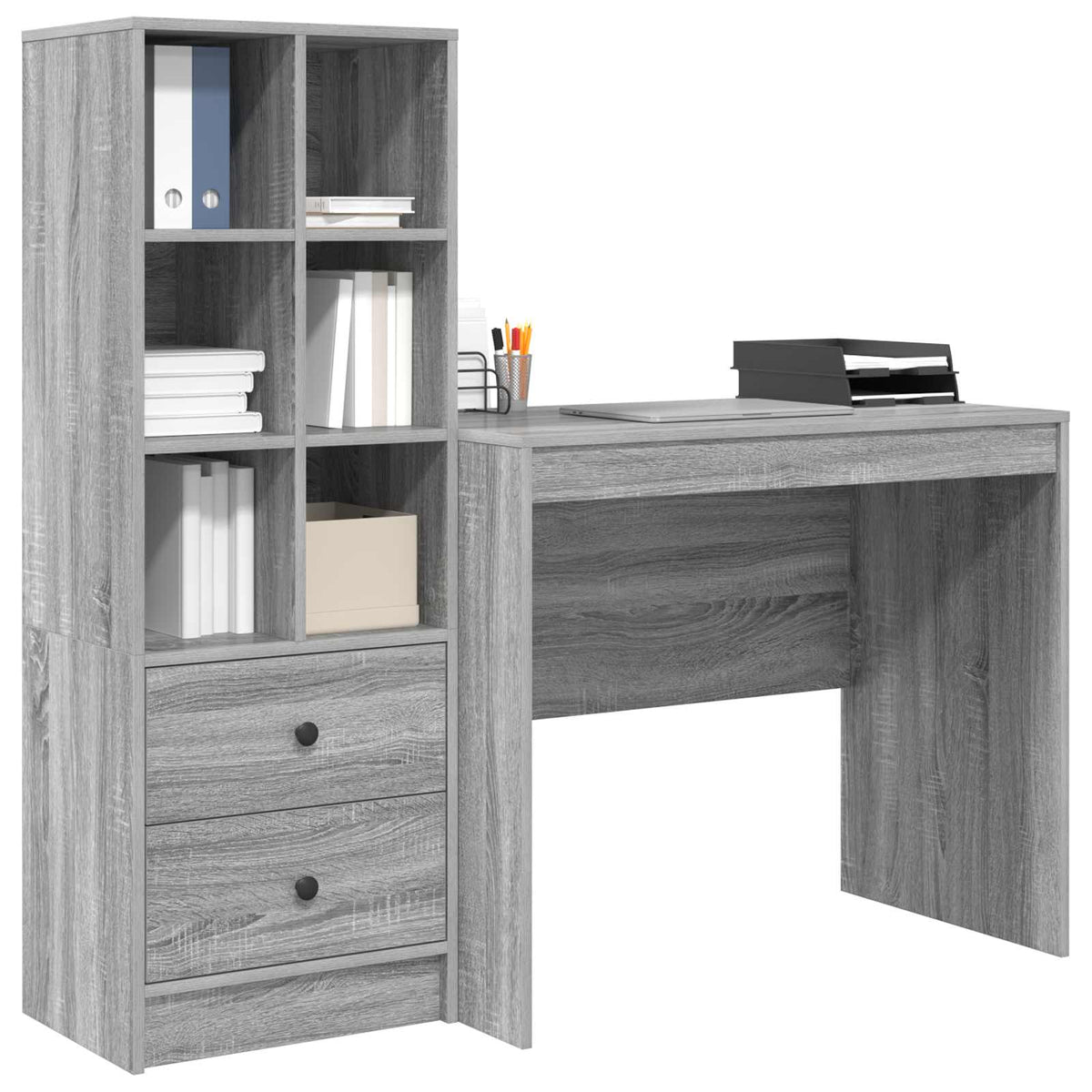 Bureau Gris Sonoma 135,5 x 50 x 127 cm 2 pc - XIOS