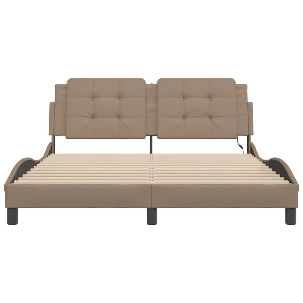 Cadre de lit avec LED sans matelas Zadar cappuccino 160x200 cm - XIOS