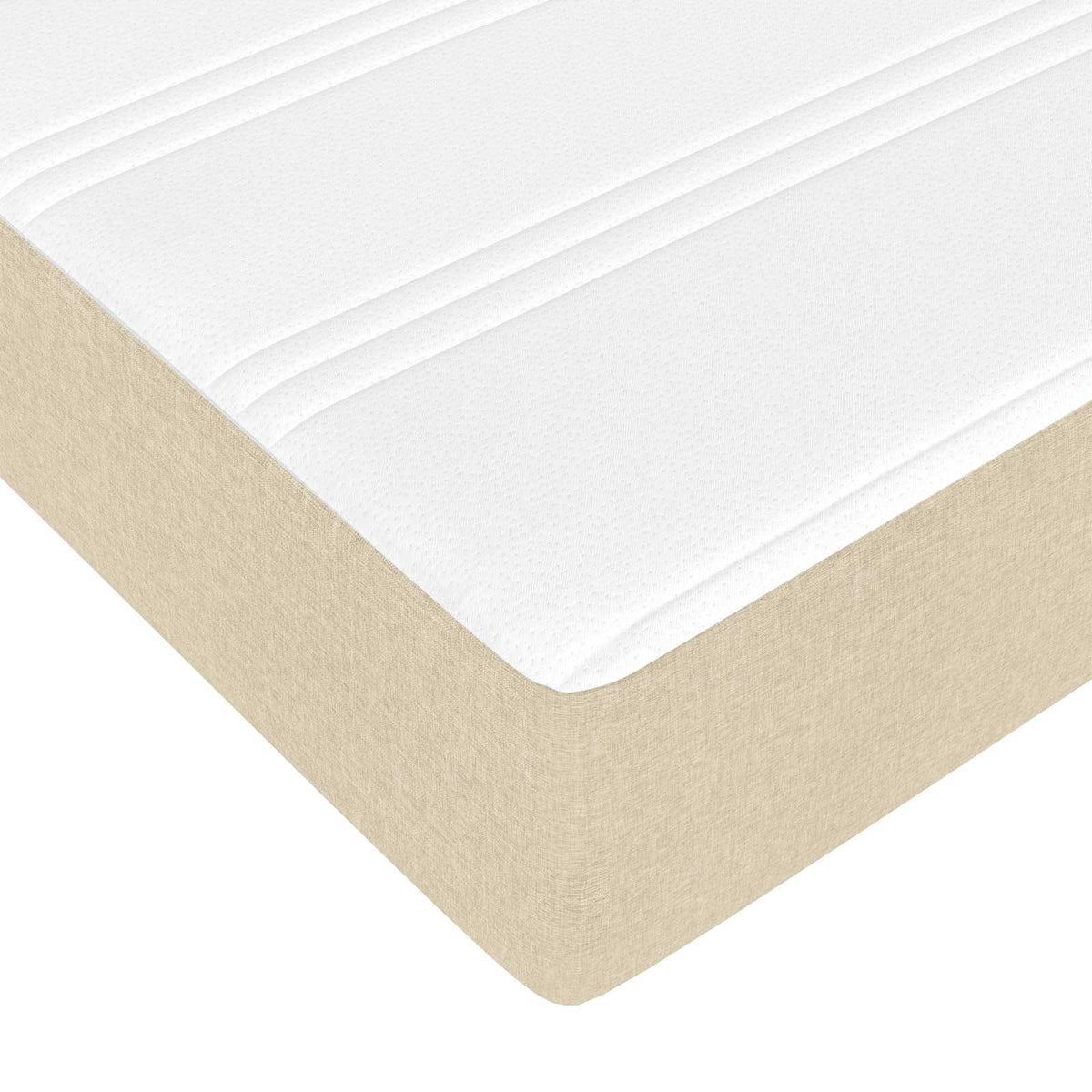 Cadre de lit avec matelas 2 pc Crème tissu - XIOS