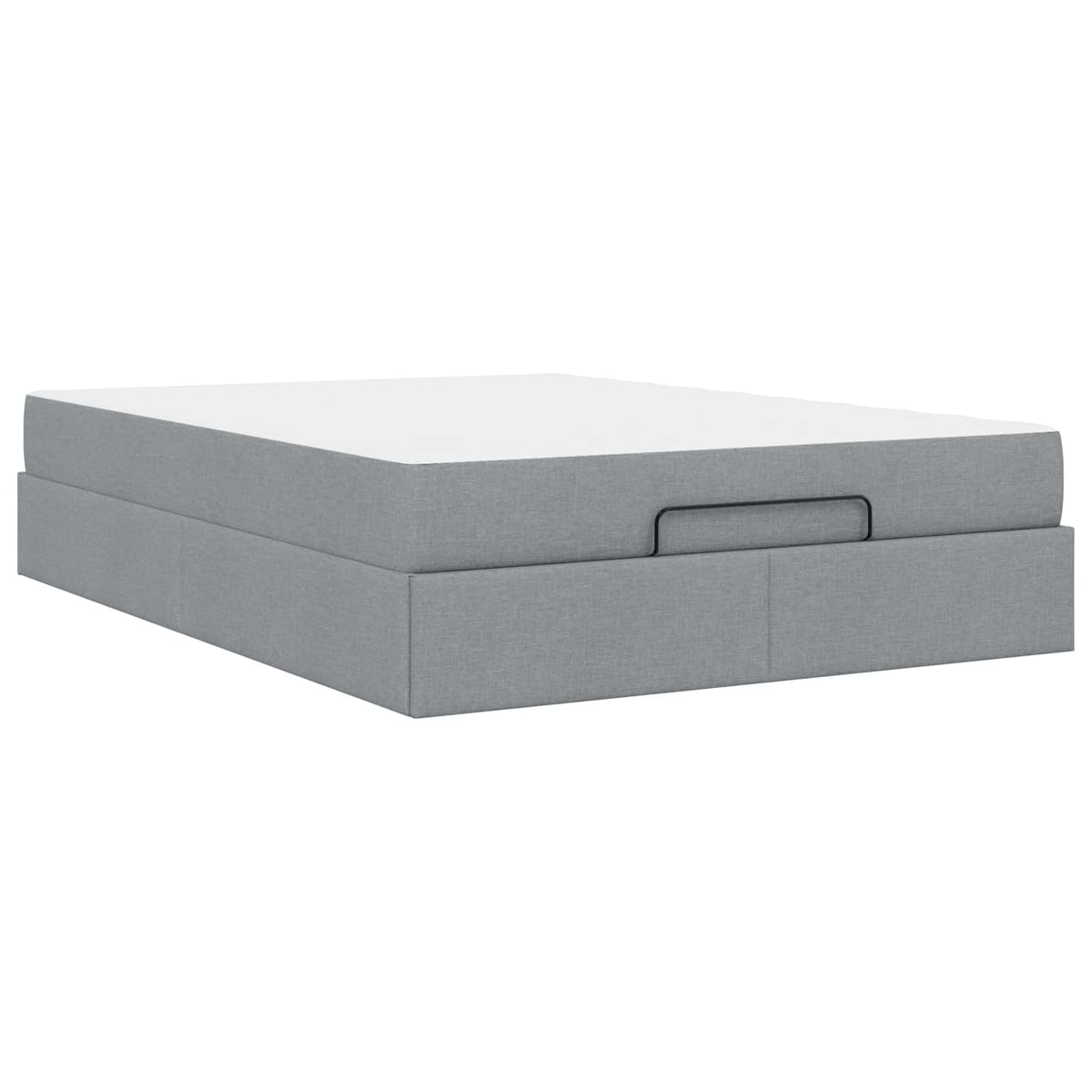 Cadre de lit avec matelas 2 pc Gris clair tissu - XIOS