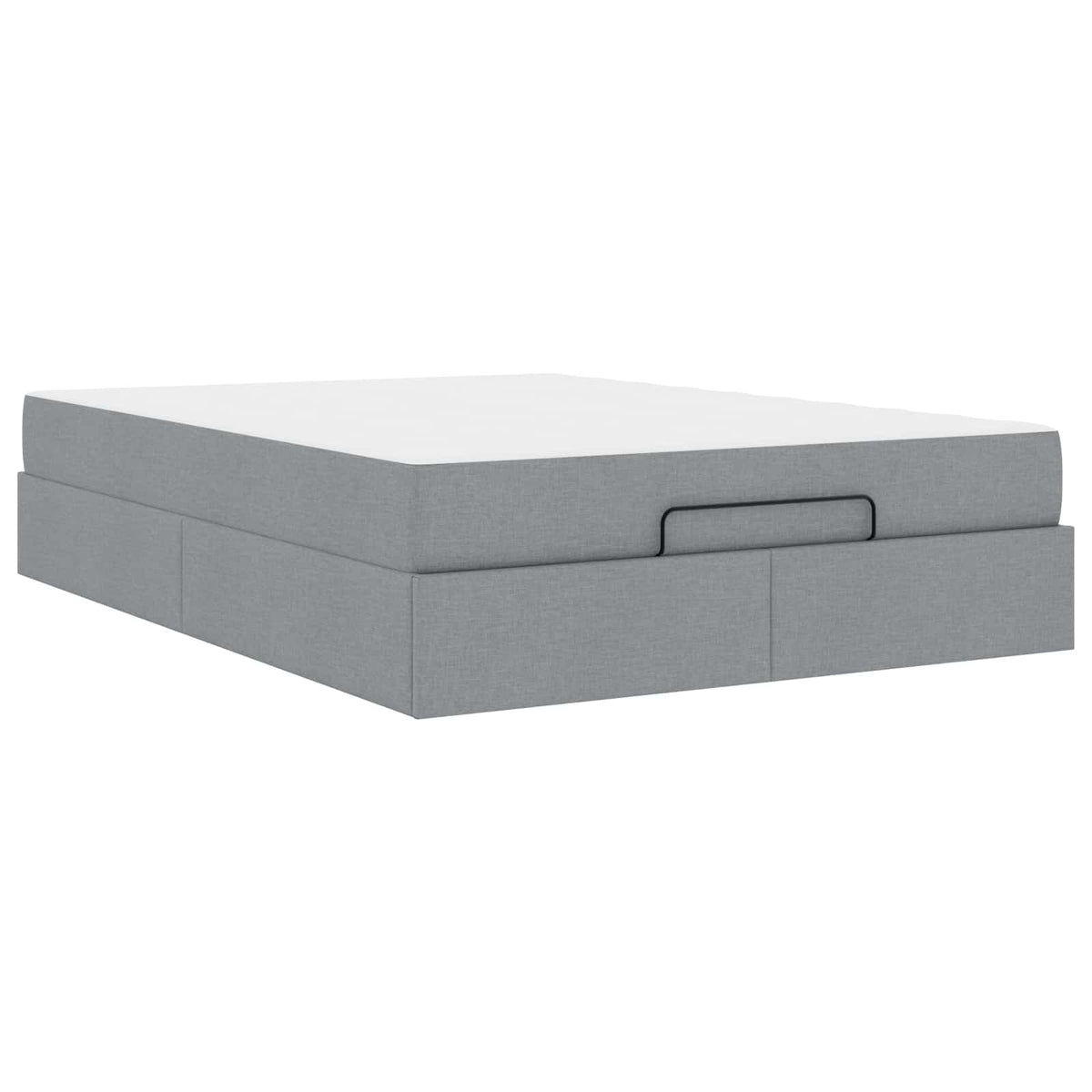 Cadre de lit avec matelas 2 pc Gris clair tissu - XIOS