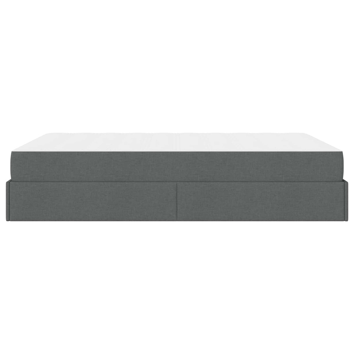 Cadre de lit avec matelas 2 pc Gris Foncé tissu - XIOS
