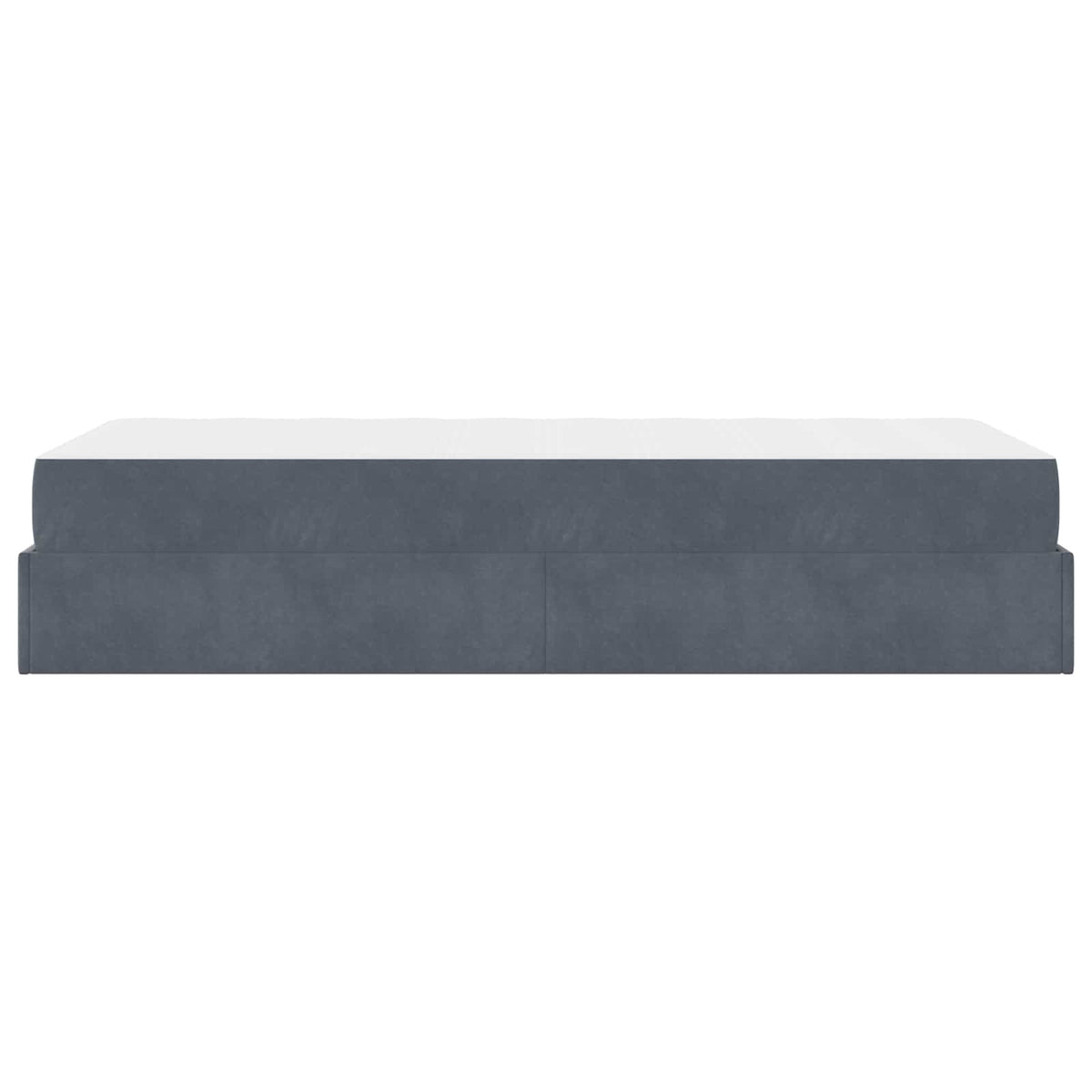 Cadre de lit avec matelas 2 pc Gris Foncé Velours - XIOS