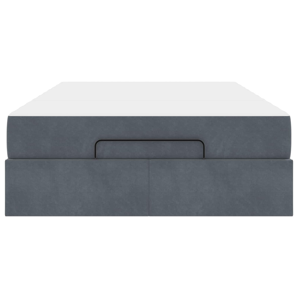 Cadre de lit avec matelas 2 pc Gris Foncé Velours - XIOS