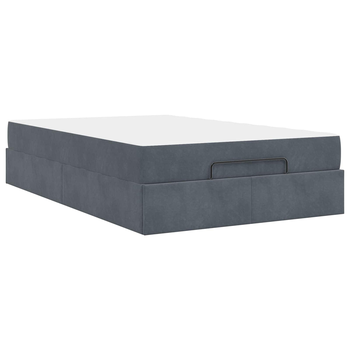 Cadre de lit avec matelas 2 pc Gris Foncé Velours - XIOS