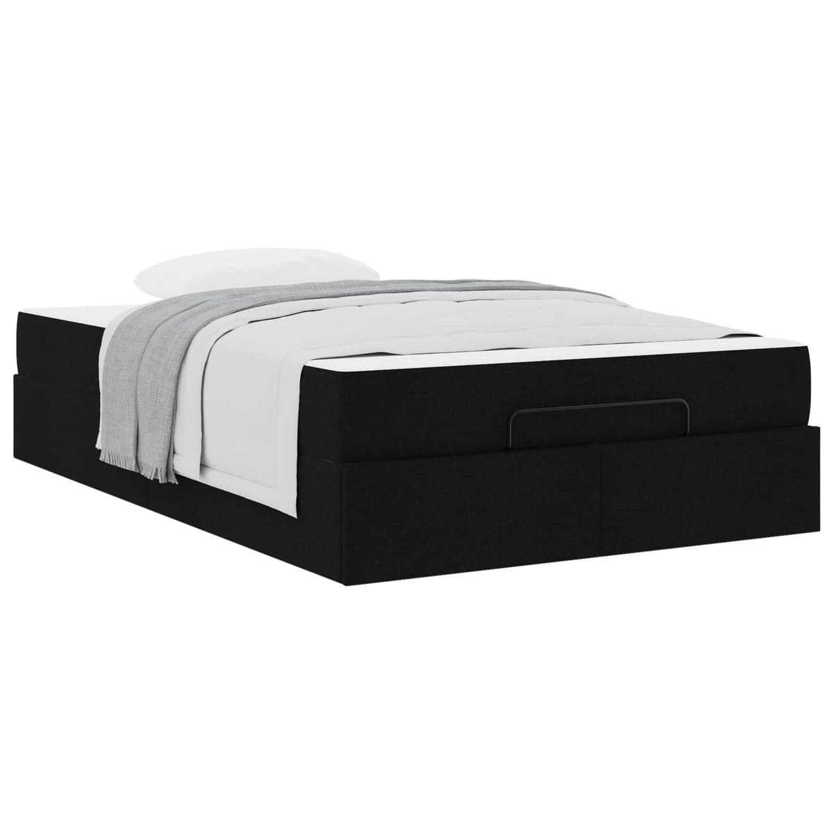 Cadre de lit avec matelas 2 pc Noir tissu - XIOS