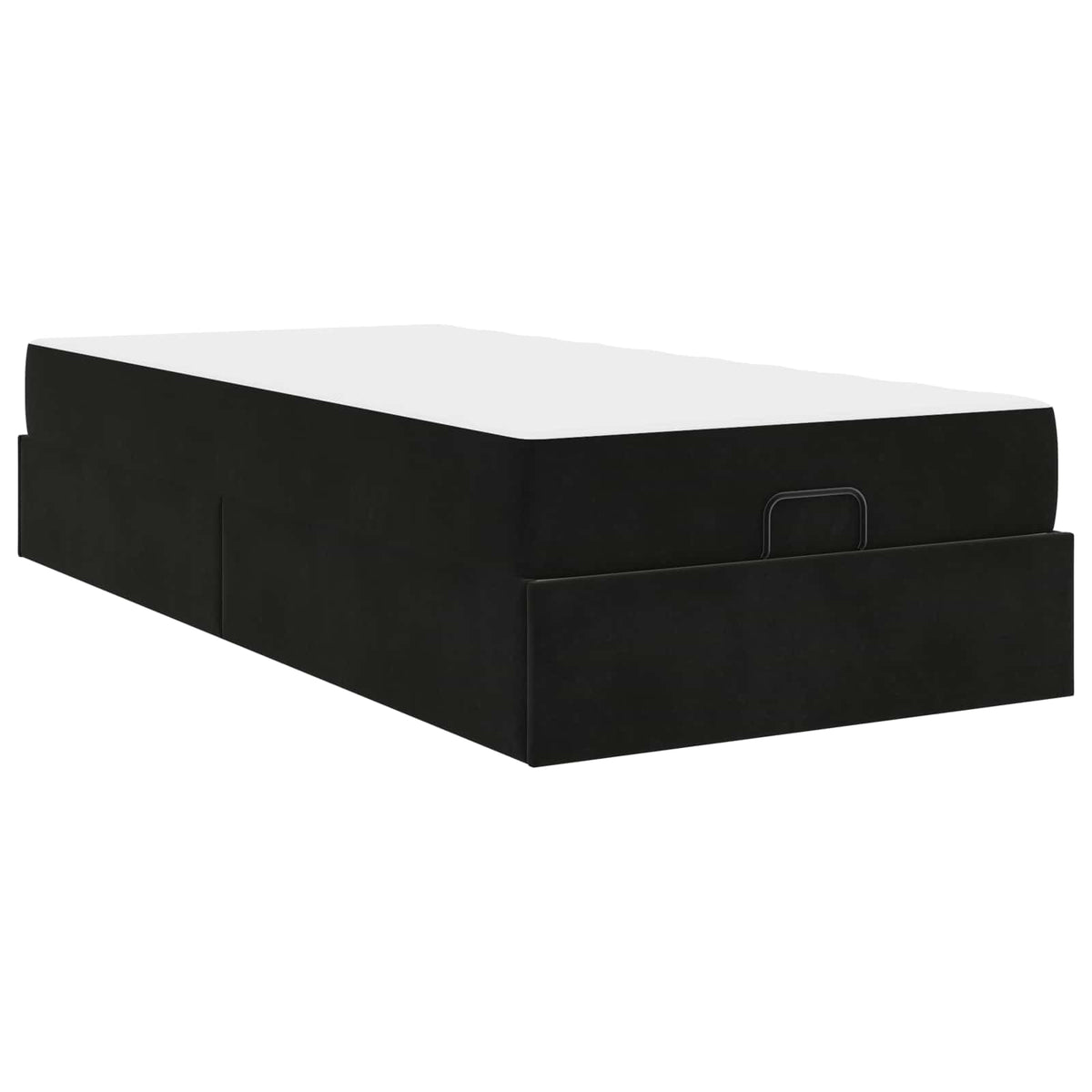 Cadre de lit avec matelas 2 pc Noir Velours - XIOS