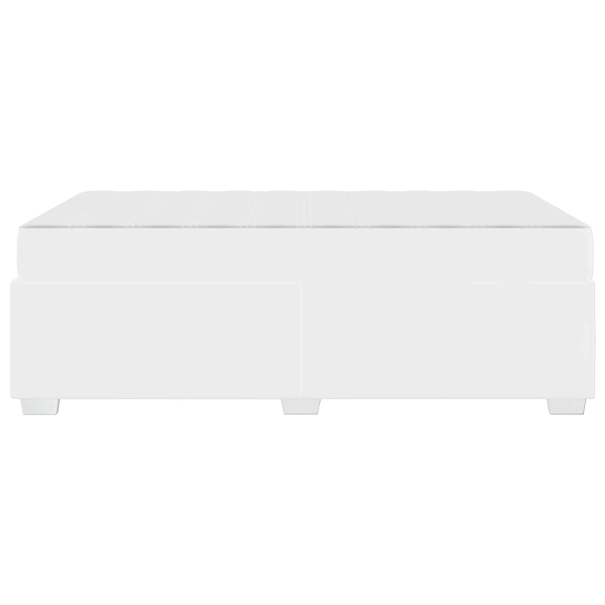 Cadre de lit avec matelas Blanc 120 x 190 cm tissu - XIOS