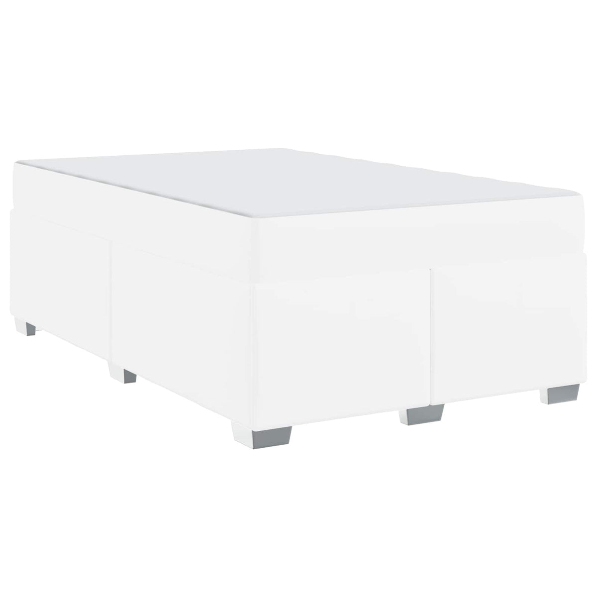 Cadre de lit avec matelas Blanc 120 x 190 cm tissu - XIOS