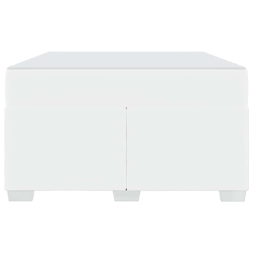 Cadre de lit avec matelas Blanc 120 x 200 cm tissu - XIOS