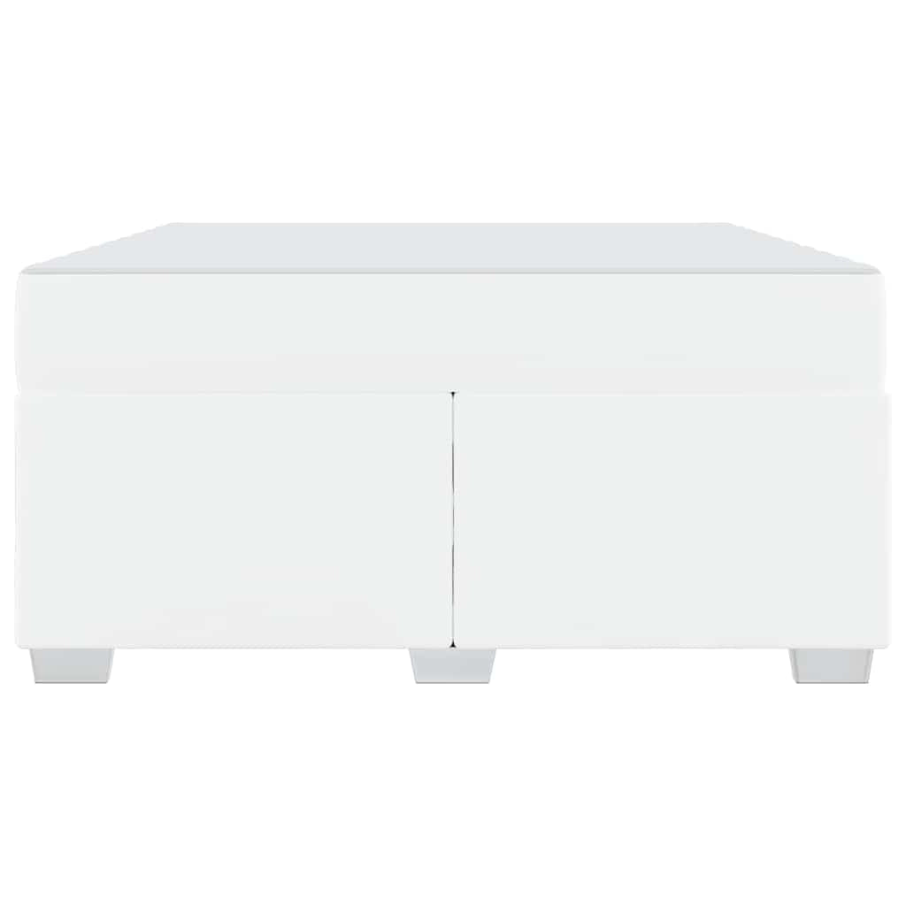 Cadre de lit avec matelas Blanc 140 x 200 cm tissu - XIOS