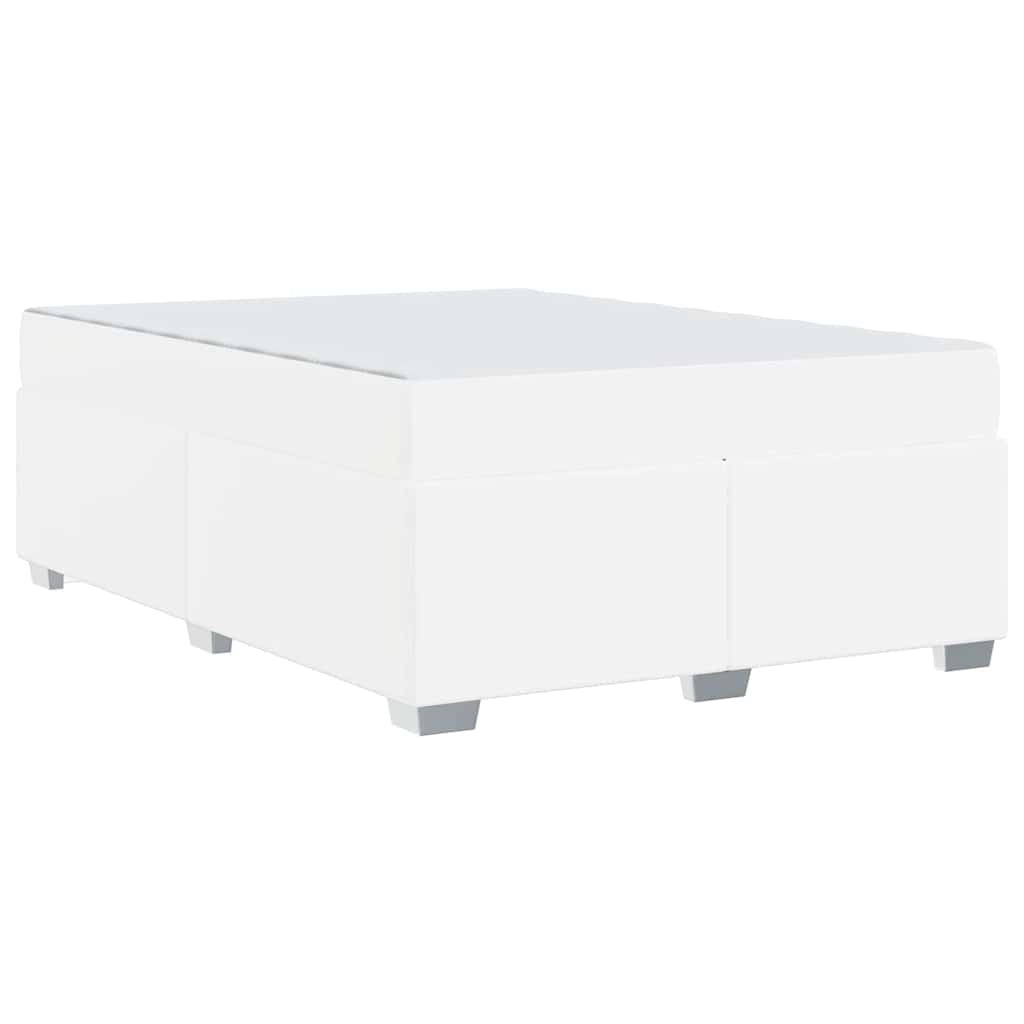 Cadre de lit avec matelas Blanc 140 x 200 cm tissu - XIOS