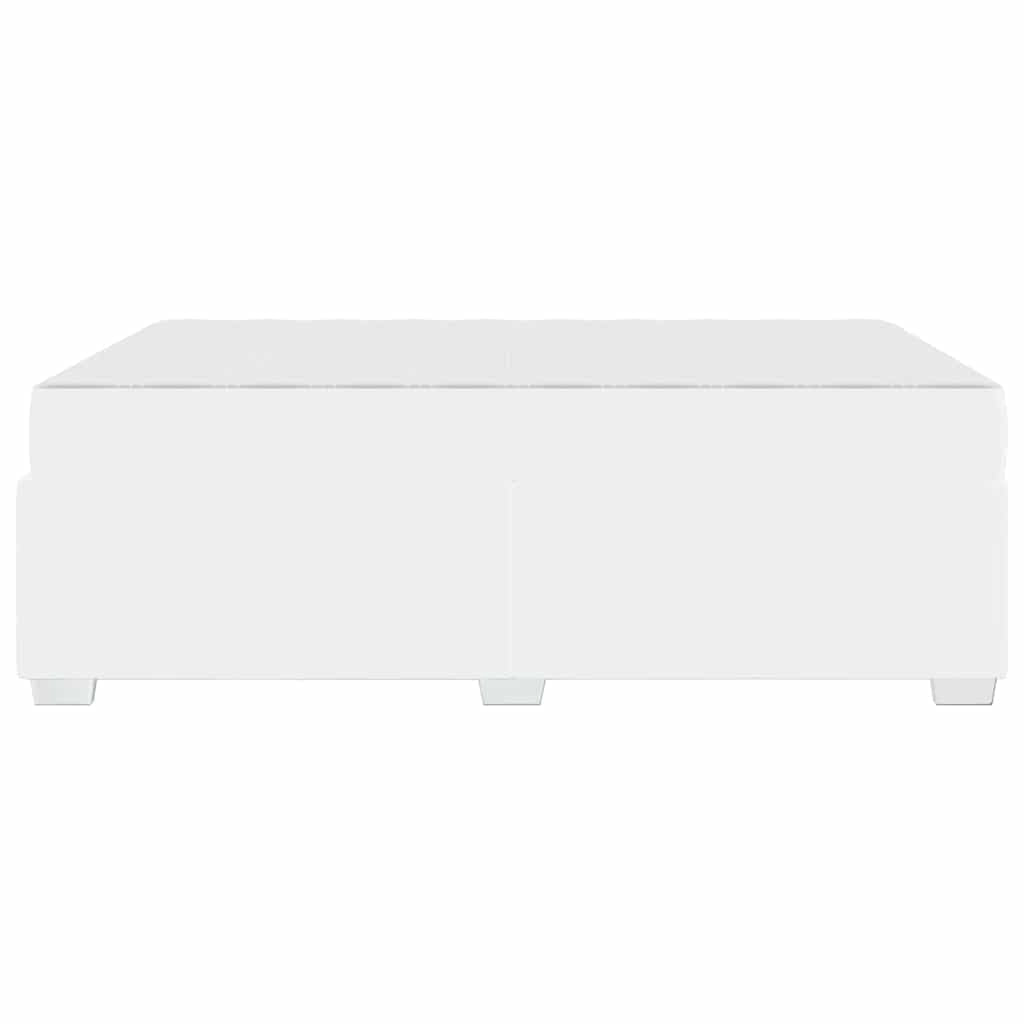 Cadre de lit avec matelas Blanc 140 x 200 cm tissu - XIOS