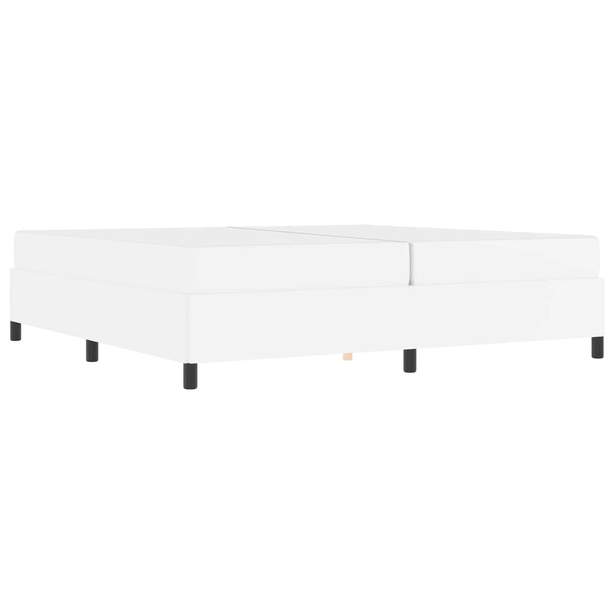 Cadre de lit avec matelas Blanc 200 x 200 cm tissu - XIOS