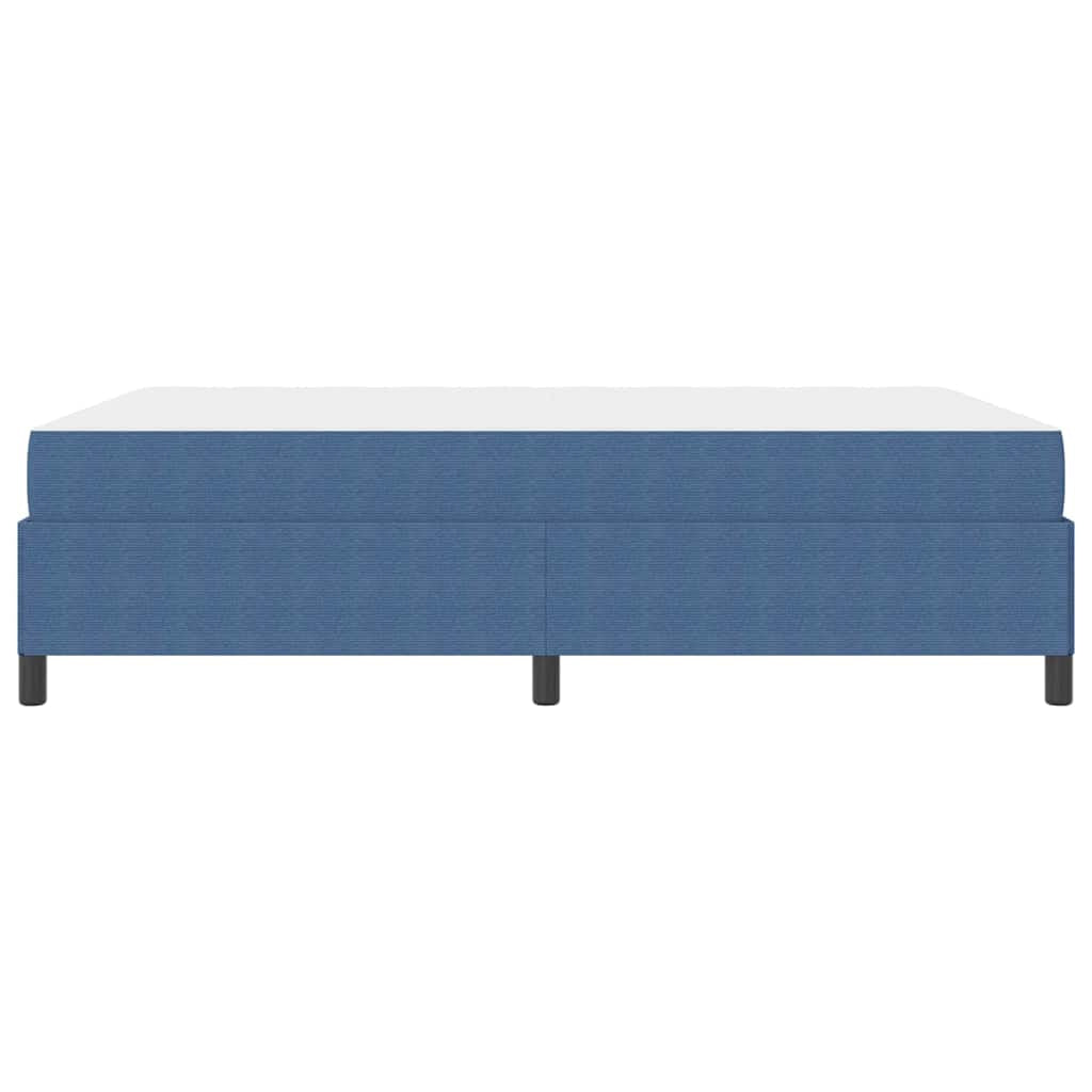 Cadre de lit avec matelas Bleu 140 x 190 cm tissu - XIOS