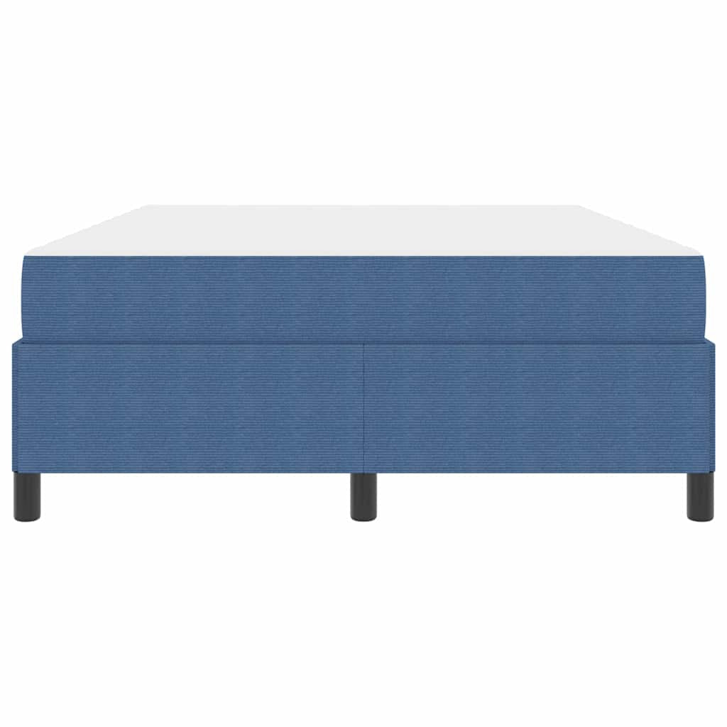 Cadre de lit avec matelas Bleu 140 x 190 cm tissu - XIOS