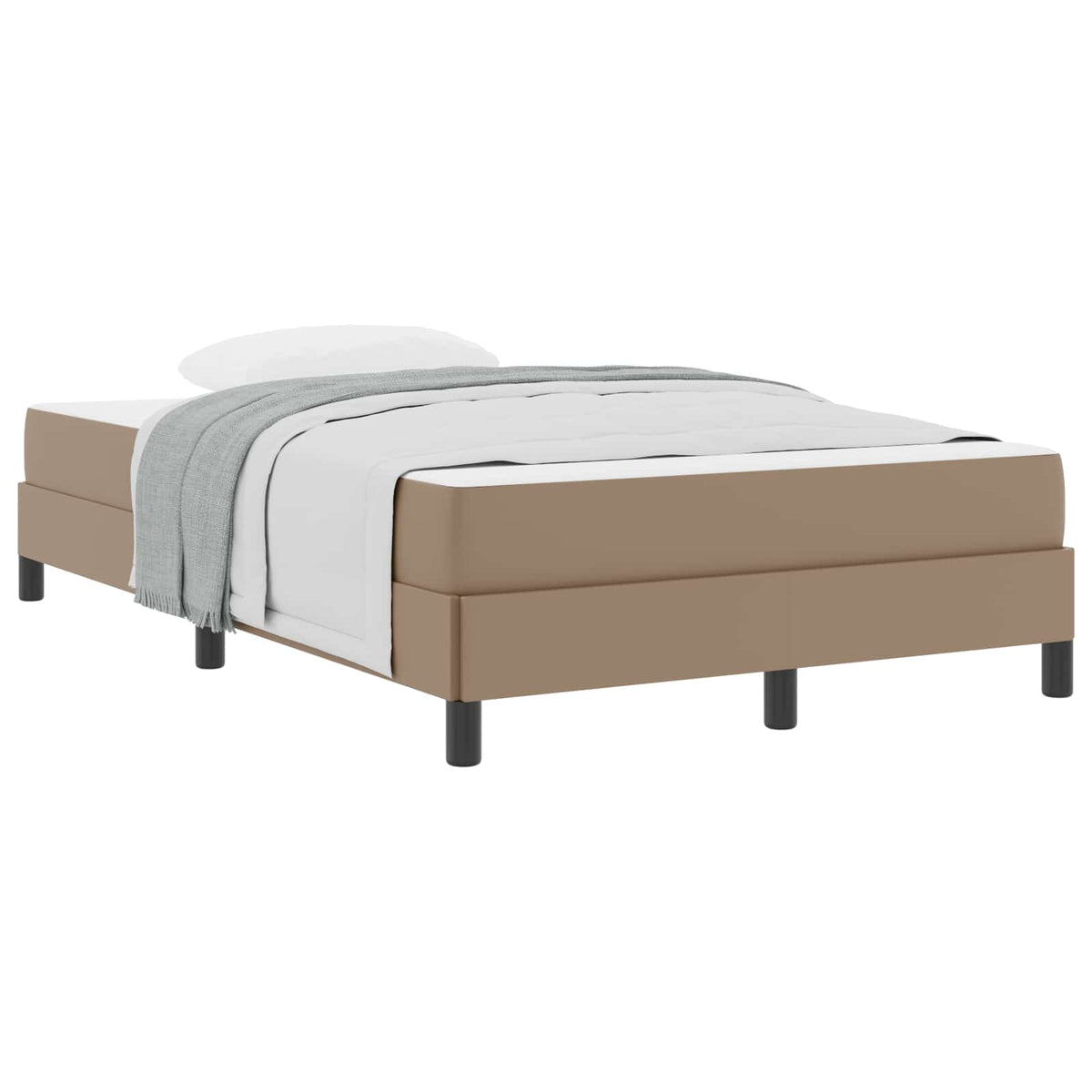 Cadre de lit avec matelas Cappuccino 120 x 200 cm tissu - XIOS