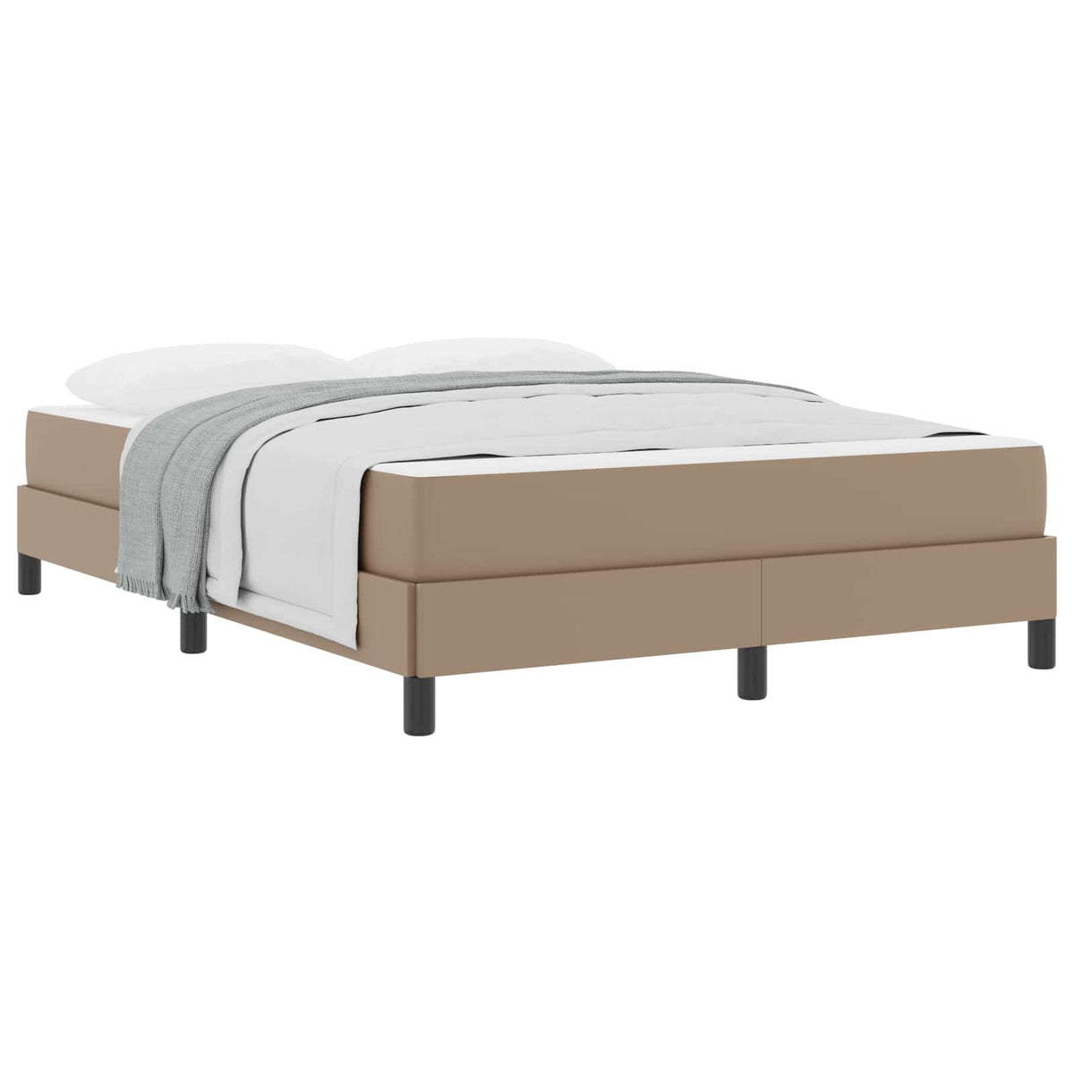 Cadre de lit avec matelas Cappuccino 140 x 200 cm tissu - XIOS