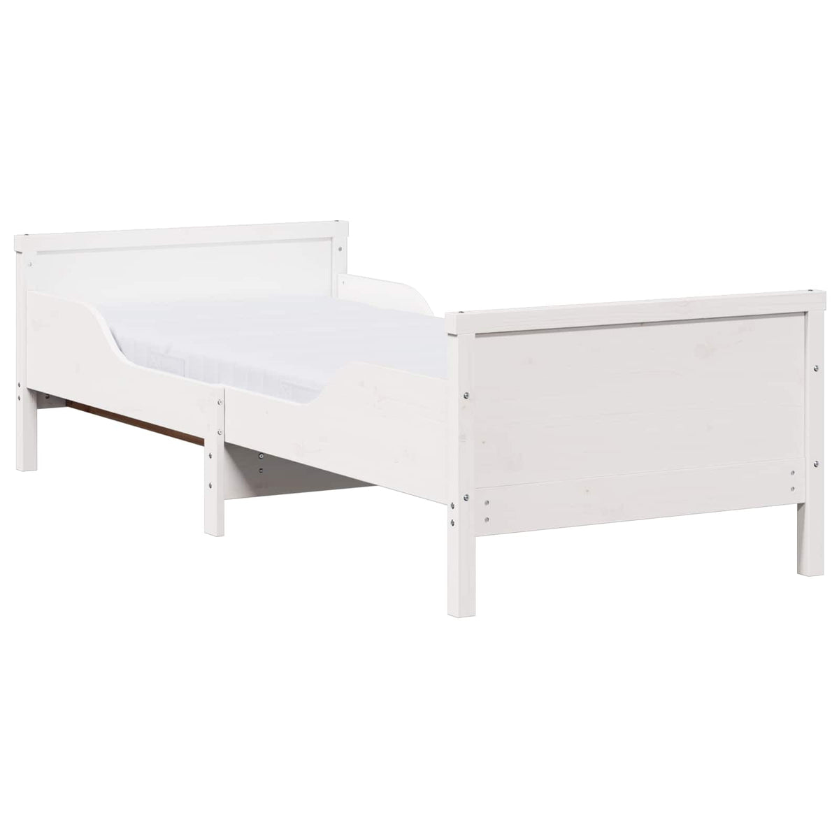 Cadre de lit avec matelas extensible Blanc 80 x 200 cm - XIOS