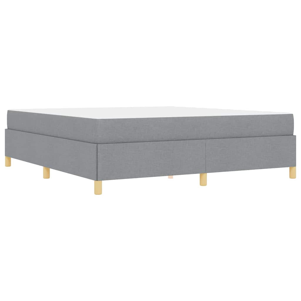 Cadre de lit avec matelas Gris clair 180 x 200 cm tissu - XIOS