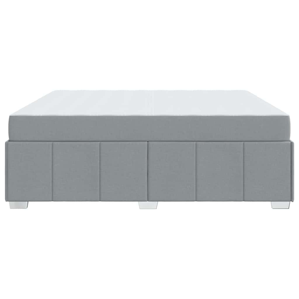 Cadre de lit avec matelas Gris clair 180 x 200 cm tissu - XIOS