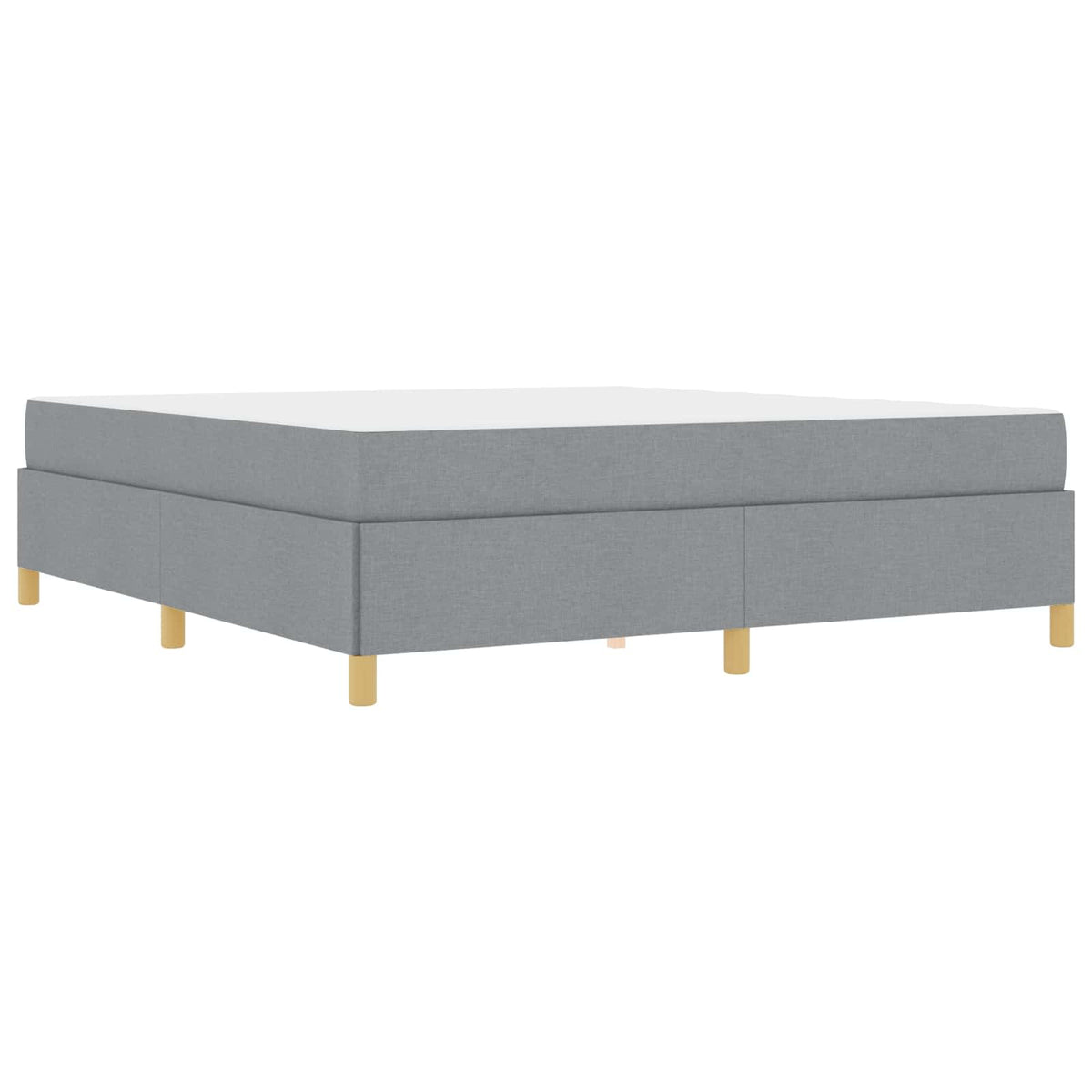 Cadre de lit avec matelas Gris clair 180 x 200 cm tissu - XIOS