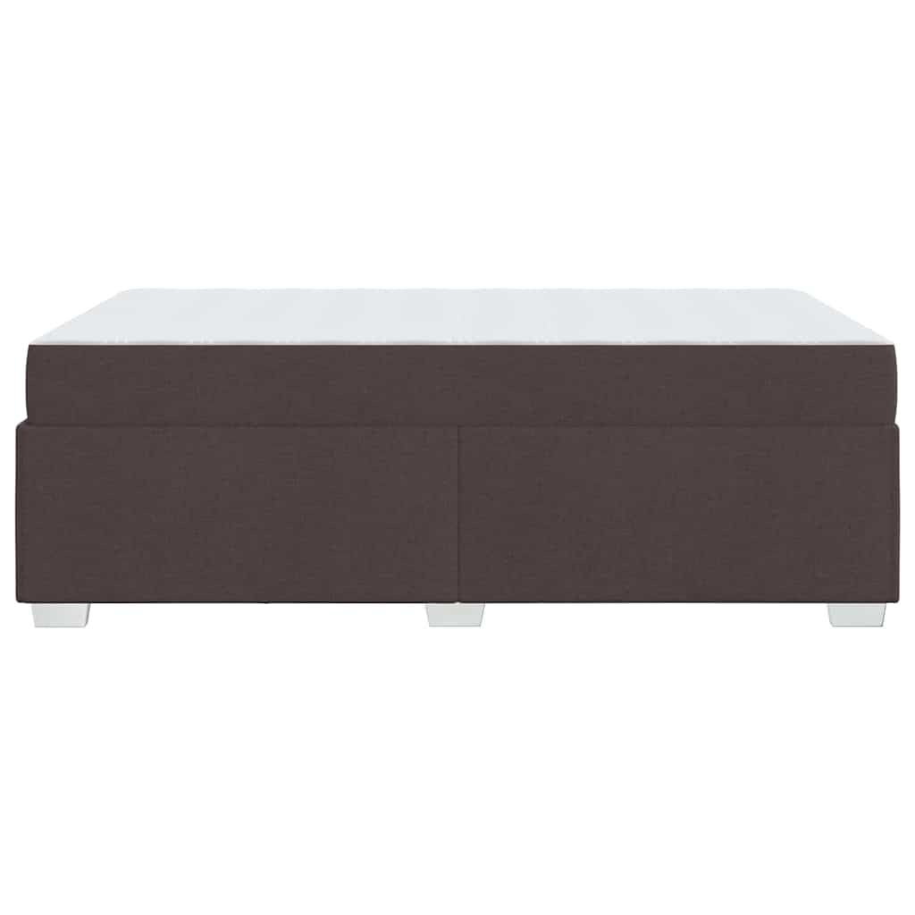 Cadre de lit avec matelas Marron foncé 120 x 190 cm tissu - XIOS