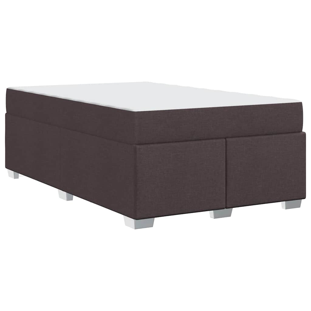 Cadre de lit avec matelas Marron foncé 120 x 190 cm tissu - XIOS