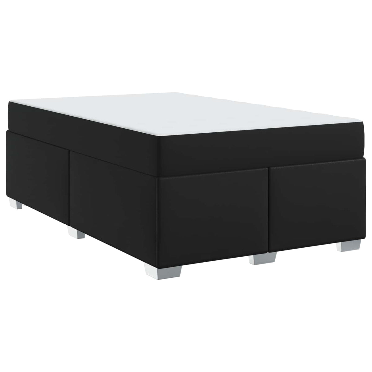 Cadre de lit avec matelas Noir 120 x 200 cm tissu - XIOS