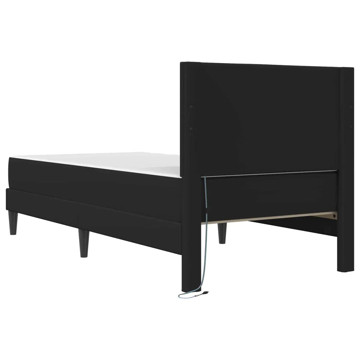 Cadre de lit avec matelas Noir 80 x 200 cm Simili cuir - XIOS