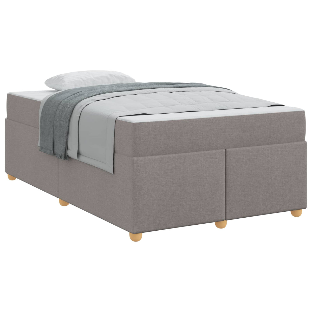 Cadre de lit avec matelas Taupe 120 x 200 cm tissu - XIOS