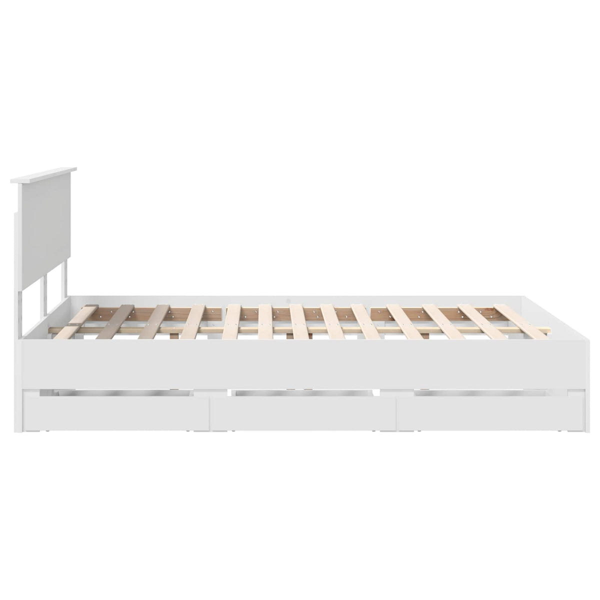 Cadre de lit avec tiroir Blanc 140 x 190 cm Bois Ingénierie - XIOS