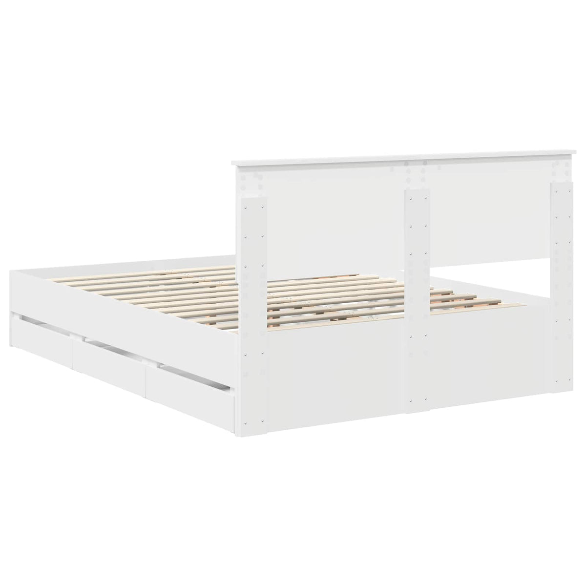 Cadre de lit avec tiroir Blanc 140 x 190 cm Bois Ingénierie - XIOS