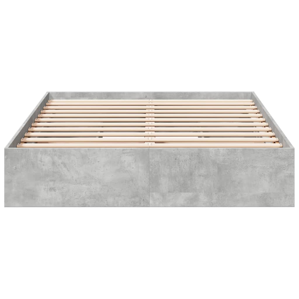 Cadre de lit avec tiroirs sans matelas gris béton 120x200 cm - XIOS