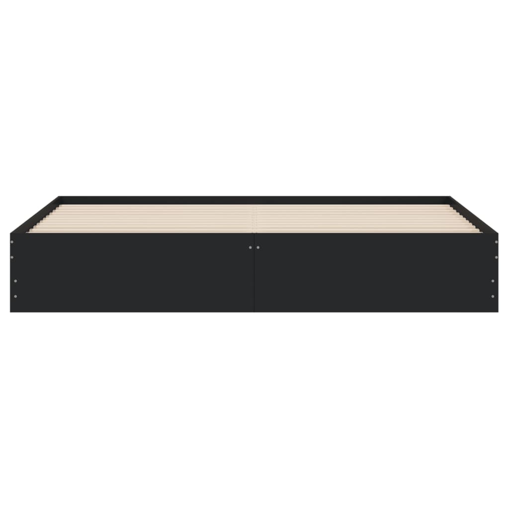 Cadre de lit avec tiroirs sans matelas noir 200x200 cm - XIOS