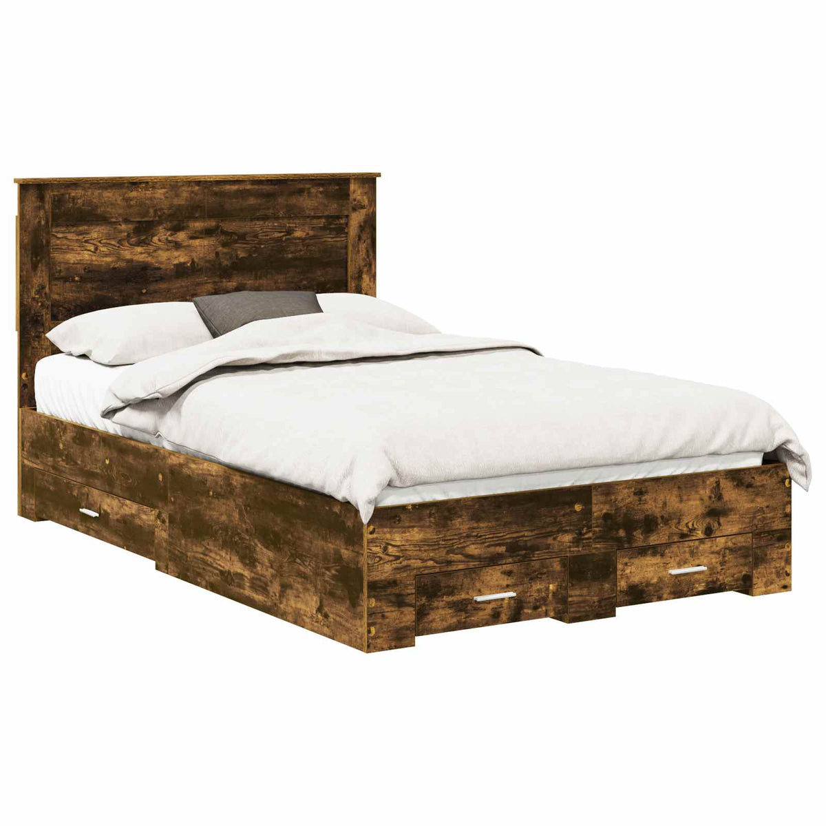 Cadre de lit Chêne fumé 120 x 190 cm Bois d’ingénierie - XIOS