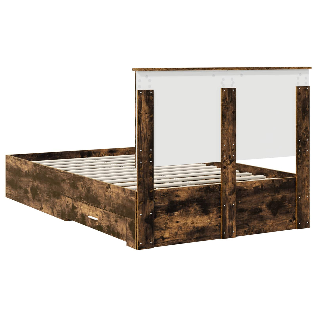 Cadre de lit Chêne fumé 120 x 190 cm Bois d’ingénierie - XIOS