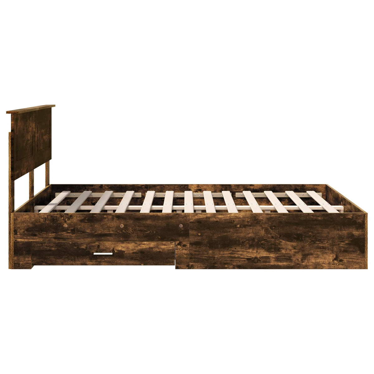 Cadre de lit Chêne fumé 140 x 190 cm Bois d’ingénierie - XIOS