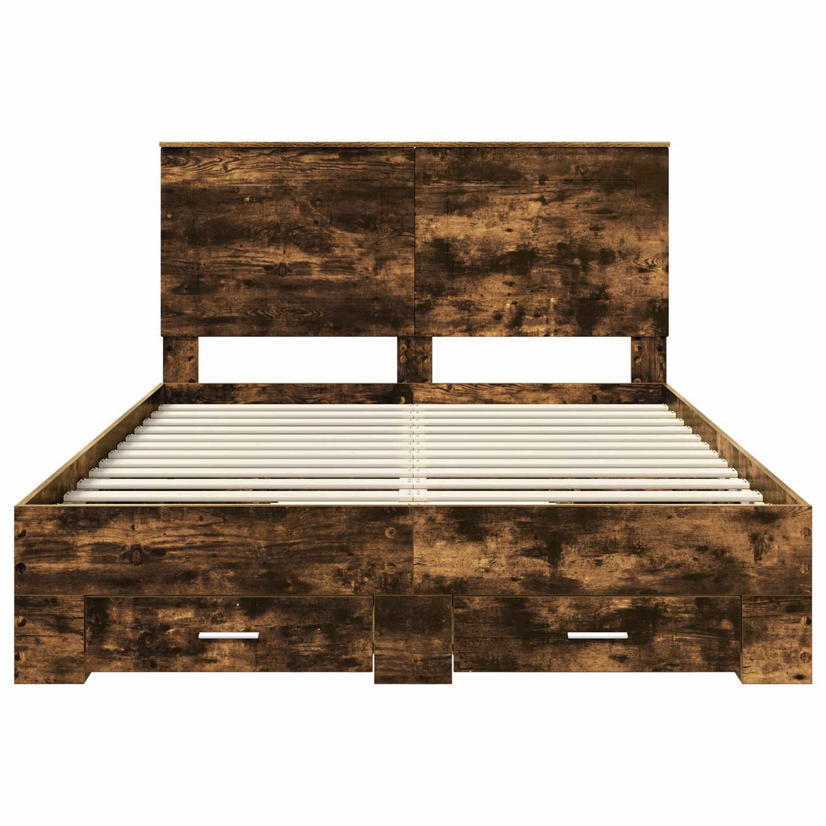 Cadre de lit Chêne fumé 140 x 200 cm Bois d’ingénierie - XIOS