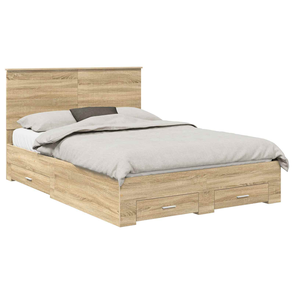 Cadre de lit Chêne Sonoma 135 x 190 cm Bois d’ingénierie - XIOS