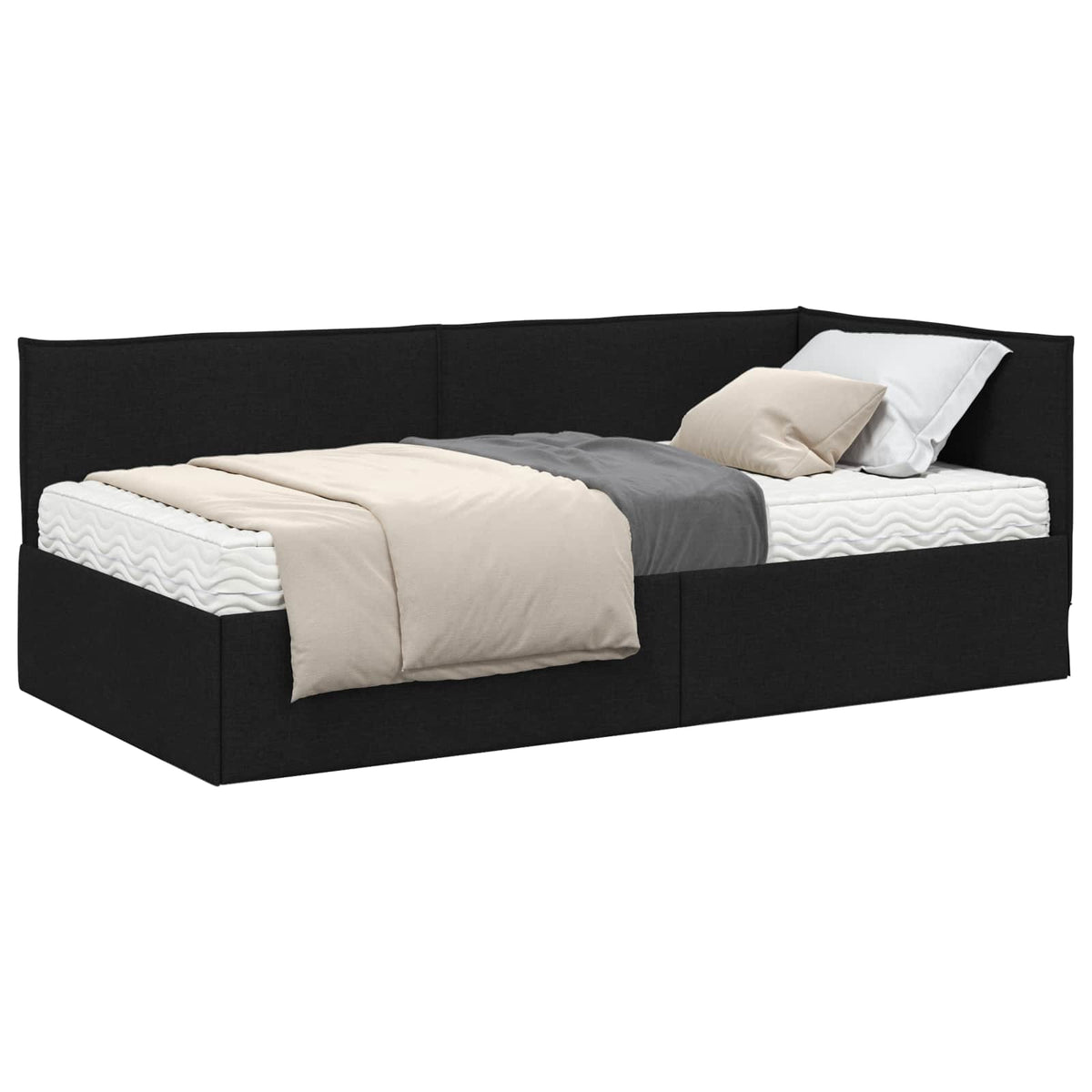 Cadre de lit d’angle avec matelas 2 pc Vert Velours - XIOS