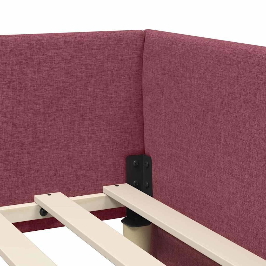 Cadre de lit d’angle avec matelas Autre 2 pc Gris tissu - XIOS
