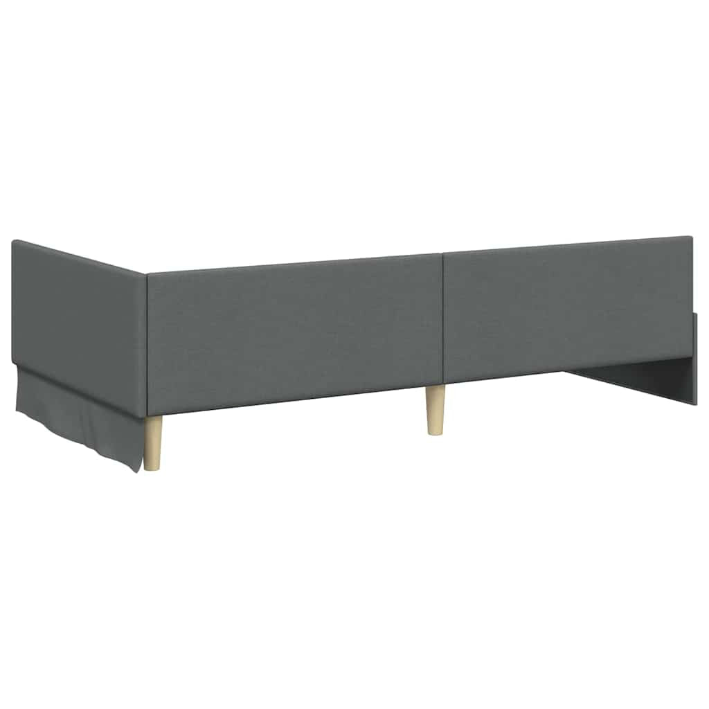 Cadre de lit d’angle avec matelas Autre 2 pc Gris tissu - XIOS