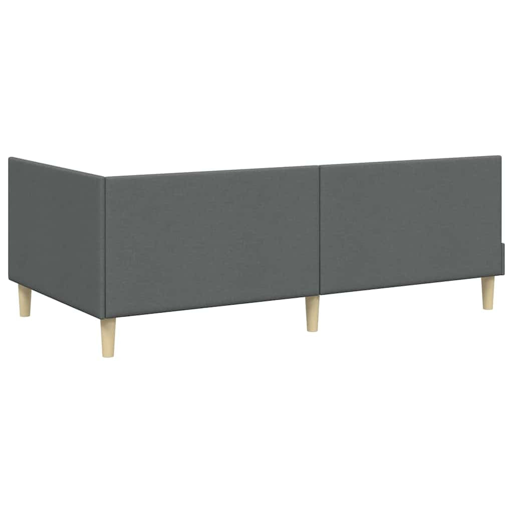 Cadre de lit d’angle avec matelas Autre 2 pc Gris tissu - XIOS